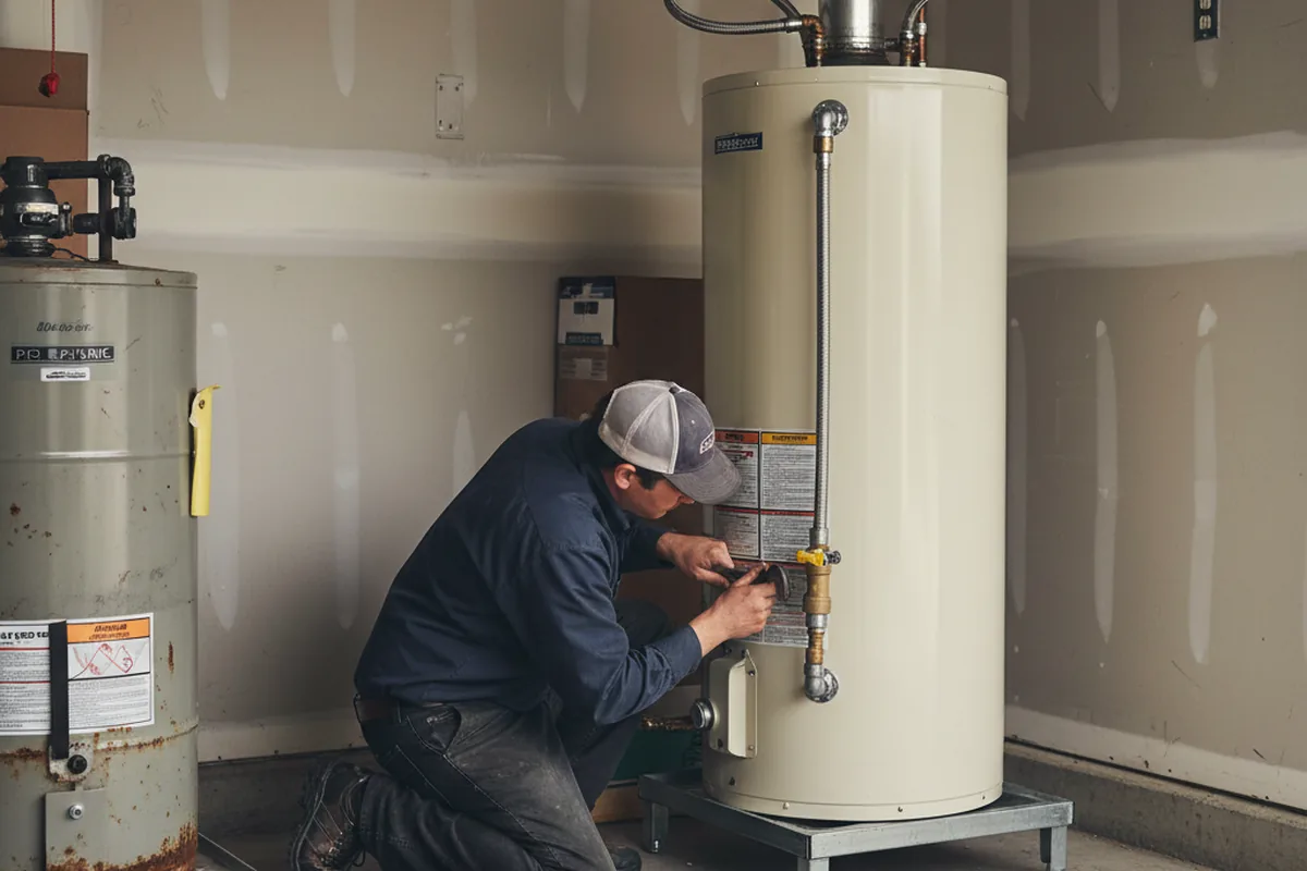 Water heater and shutoff valve replacement in Cedar Grove